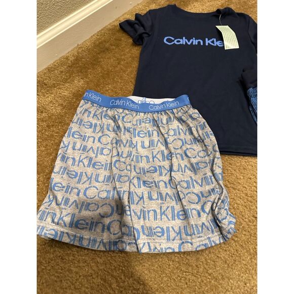 NEW Calvin Klein Boys 3 Piece Pajama Set (Top, Pants, Shorts) Size XS 5//6 - Picture 5 of 7